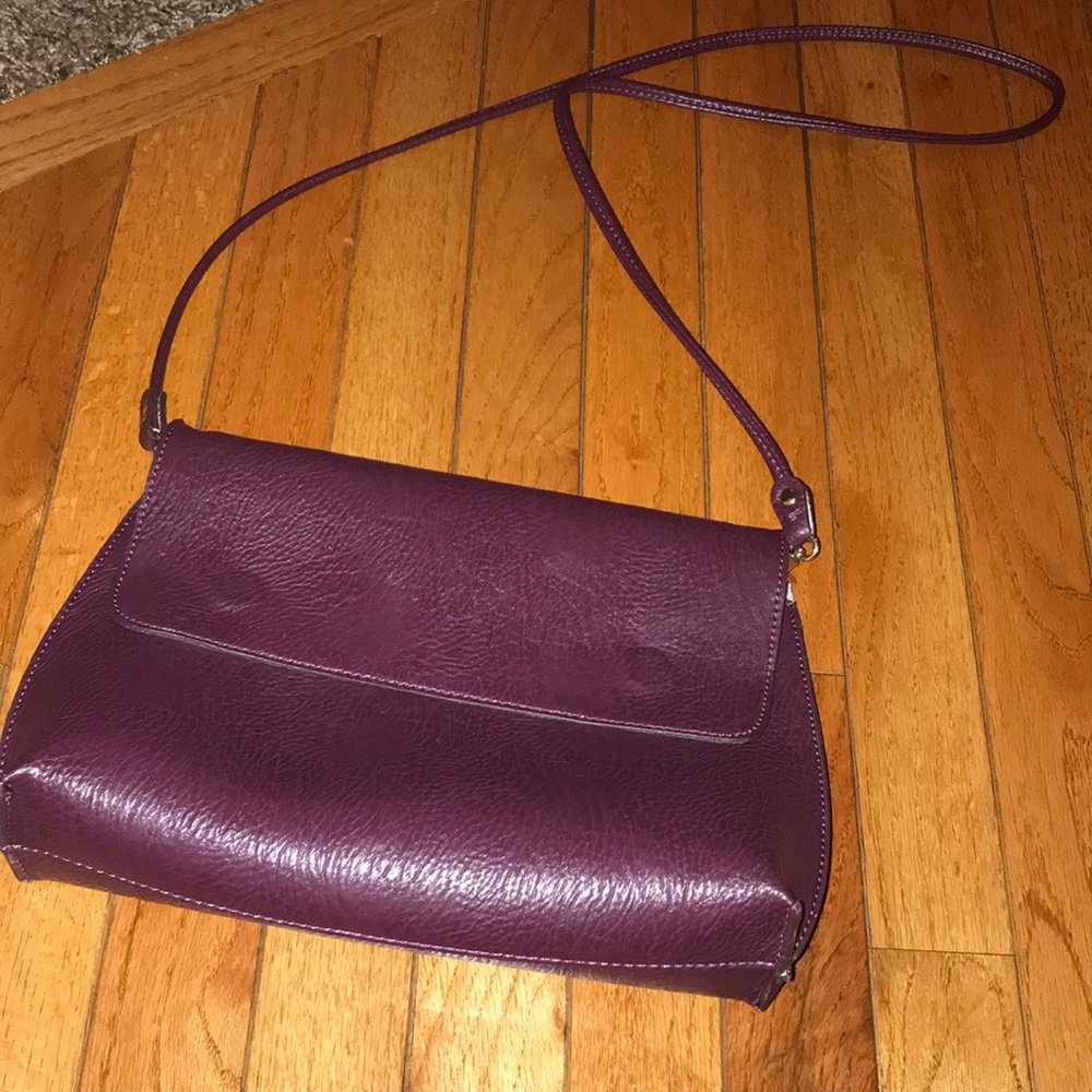 Nordstrom Burgundy & Grey reversible Crossbody Bag - Picture 2 of 4